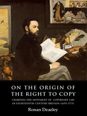 cover image of On the Origin of the Right to Copy